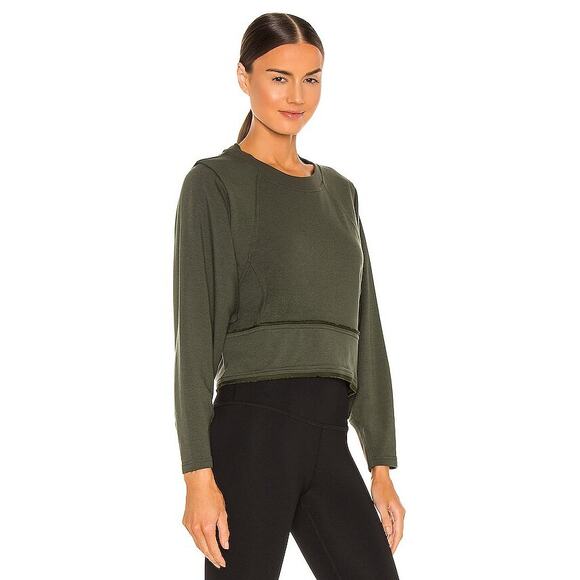 Free People Movement Women's Green Where The Wind Blows Sweatshirt Size XS - Picture 1 of 8